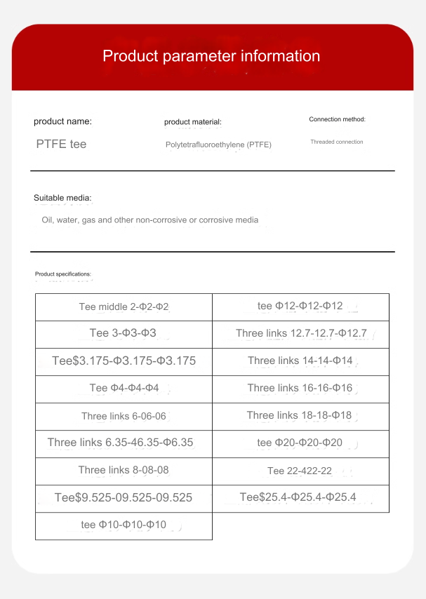PTFE Fourway Card Sleeve JointSCI Materials Hub